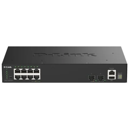 D-Link DGS-1530-10/E Switch Gestionado L2 con 8 Puertos Gigabit y 2 SFP+ de 10G